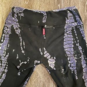 Hard tail tie dye leggings medium purple black